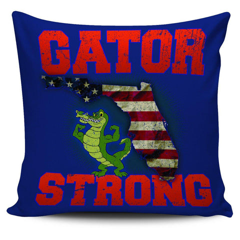 Image of Gator Strong 18" Pillow Cover - Spicy Prints