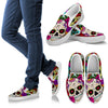 Sugar Skull Women's Slip Ons (White)