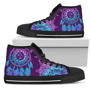 Purple and native high top black sole