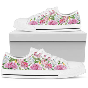 Watercolor Floral Women's Low Top Shoes