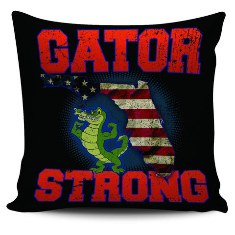 Image of Gator Strong 18" Pillow Cover - Spicy Prints