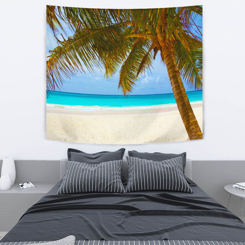 Image of TAPESTRY PALM TREE BEACH
