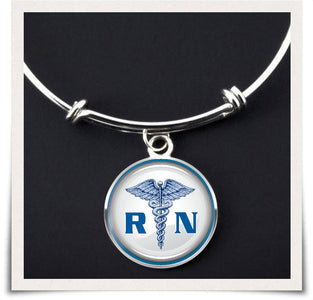 RN Registered Nurse Bangle - Spicy Prints