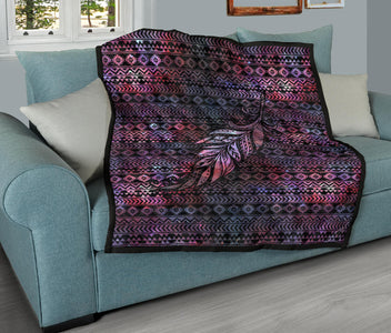 Aztec Boho Feather Premium Quilt