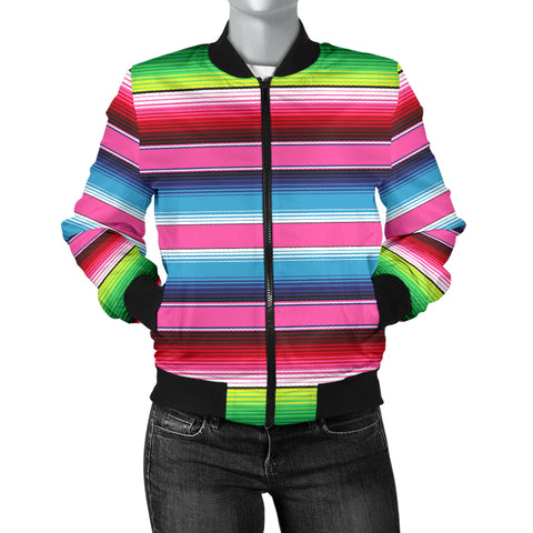 Image of Mexican Stripe Womens Bomber Jacket