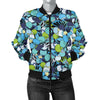 Funky Patterns in Blues - Women's Bomber Jacket