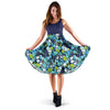 Funky Patterns in Blues 2Tone - Women's Midi Dress