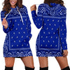 Crip Blue Bandana Hoodie Dress