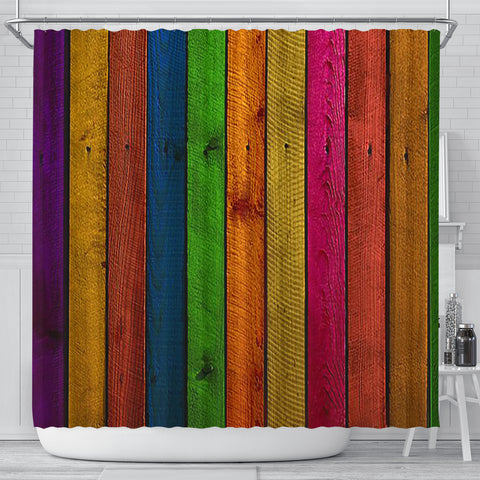 Image of Shower Curtain ~ Wood