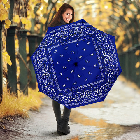 Image of Crip Blue Bandana Style Umbrella