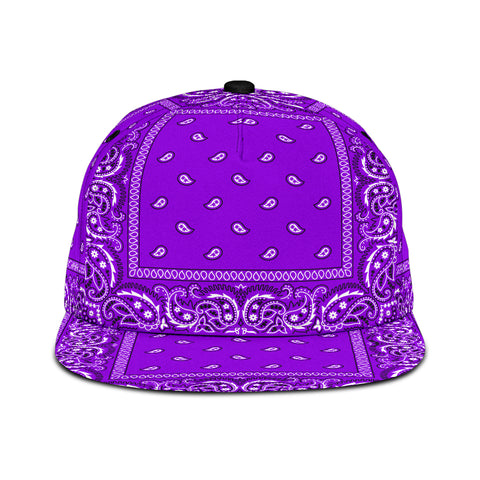 Image of Purple Bandana Style Snap Back Cap