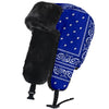 Crip Blue Bandanna Trapper Hat