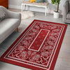 Classic Red Bandana Area Rugs - Fitted