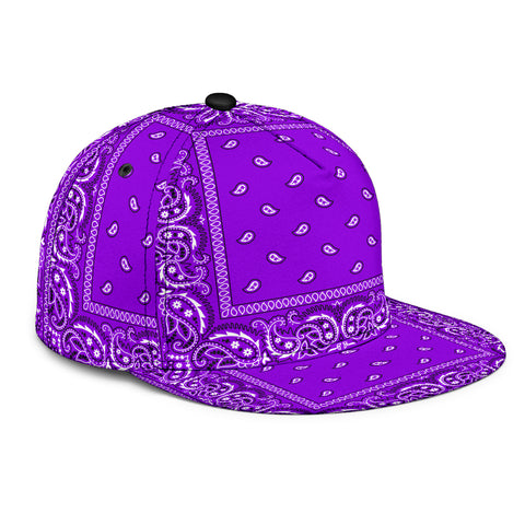 Image of Purple Bandana Style Snap Back Cap