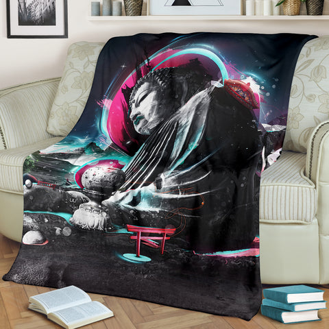 Image of Buddha Pop Art Premium Blanket