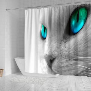 Cat Eyes Shower Curtain