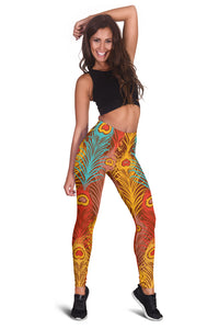 Colorful Peacock Leggings