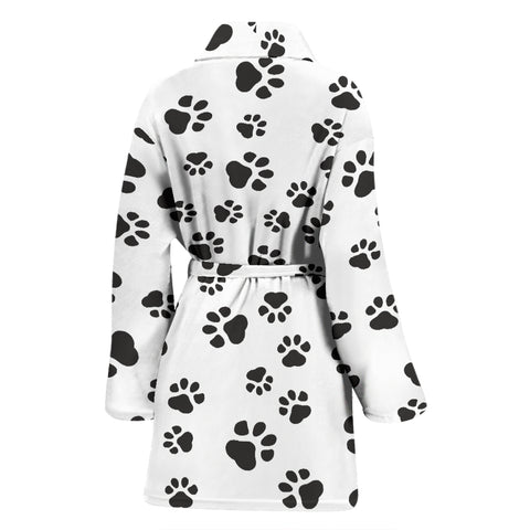 Image of Paw Print Women's Bath Robe