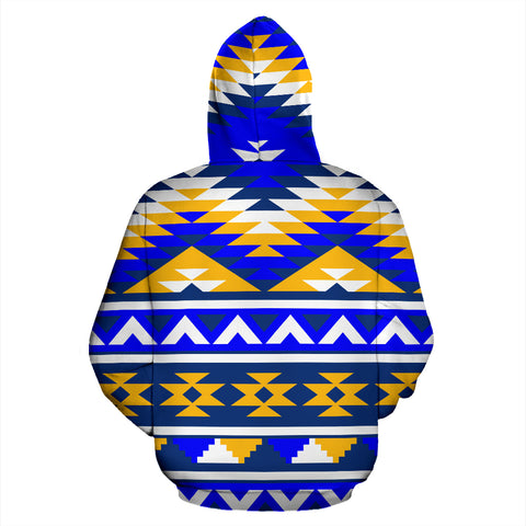 Image of Blue Gold Tribal All Over Print Hoodie