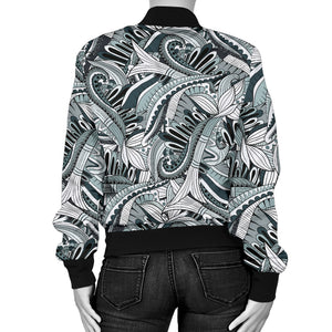 Funky Patterns in Blacks - Women's Bomber Jacket