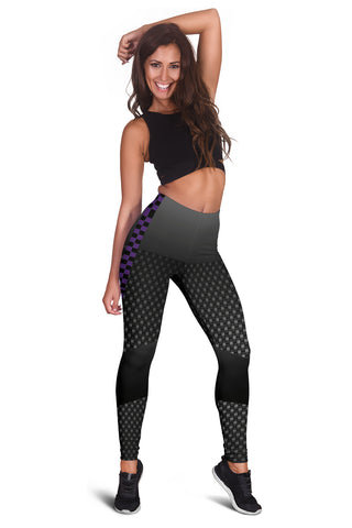 Image of Carbon Fiber Purple Checkers Leggings