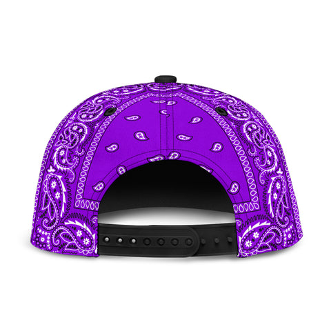 Image of Purple Bandana Style Snap Back Cap