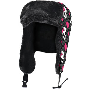 Hearts And Skulls Trapper Hat