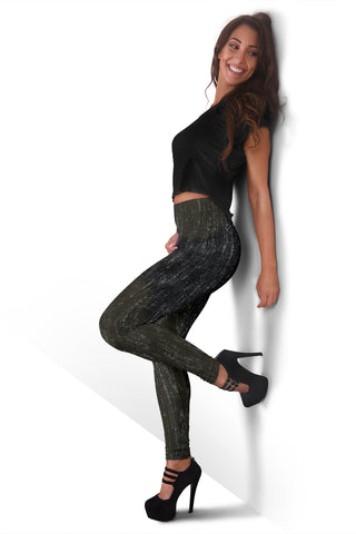 Image of Distressed Camo Leggings With Grunge Camouflage