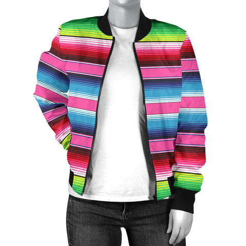 Image of Mexican Stripe Womens Bomber Jacket