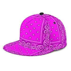 Hot Pink Bandana Style Snapback Cap