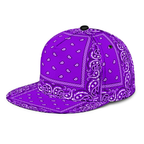 Image of Purple Bandana Style Snap Back Cap