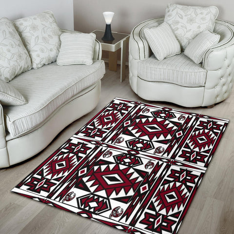 Image of Native Stylish Area Rug Great for any Room Black (red)