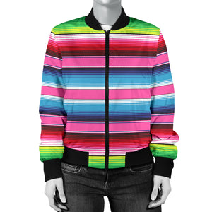 Mexican Stripe Womens Bomber Jacket