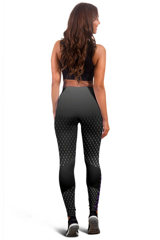 Image of Carbon Fiber Purple Checkers Leggings