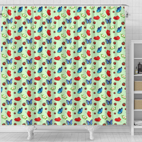 Image of Butterfly Garden Shower Curtain