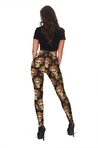 Image of Skull & Roses Gothic Leggings