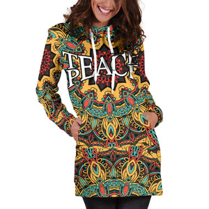 Teach Peace Hoodie Dress