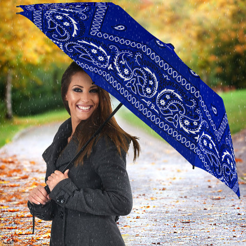 Image of Crip Blue Bandana Style Umbrella