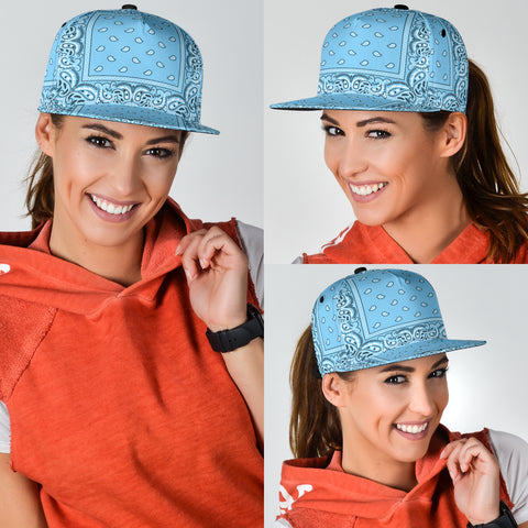 Image of Baby Blue Bandana Style Snapback