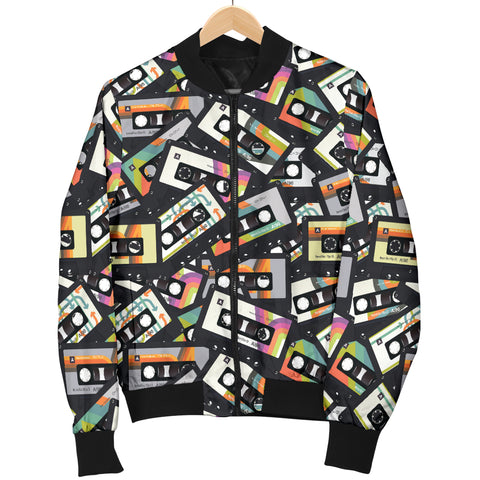 Image of Retro Vintage Cassette Tape - Women's Bomber Jacket