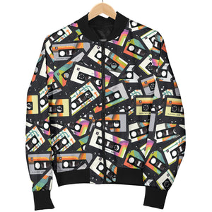 Retro Vintage Cassette Tape - Women's Bomber Jacket