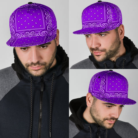 Image of Purple Bandana Style Snap Back Cap