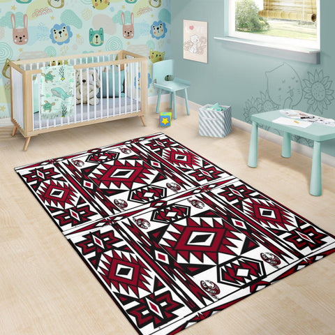 Image of Native Stylish Area Rug Great for any Room Black (red)