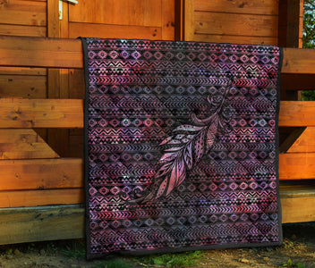 Aztec Boho Feather Premium Quilt