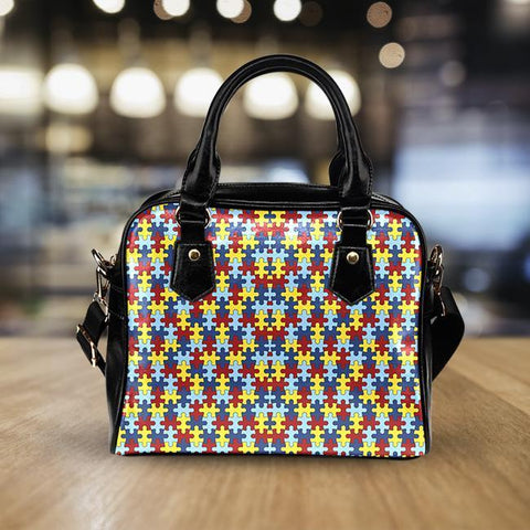 Image of Autism Awareness Leather Handbag - Spicy Prints