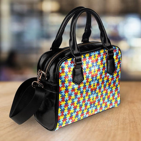 Image of Autism Awareness Leather Handbag - Spicy Prints